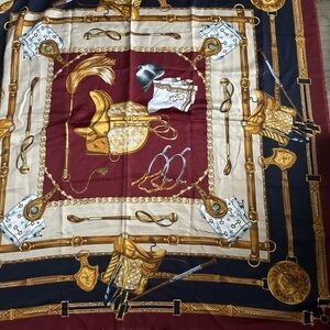Horse equestrian western theme square ladies scarf